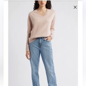 Nordstrom 100% Cashmere V-Neck Sweater